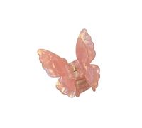 Lot de 2 pinces à cheveux en forme de papillon français rétro en acétate, pinces à cheveux princesse requin pour femmes et filles (rose coloré, 6 cm)