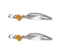 Lot de 2 pinces à cheveux en métal avec pendentif pour fille - Pour prendre des photos et des voyages - Plusieurs couleurs