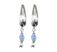 Lot de 2 pinces à cheveux en métal avec pendentif pour fille - Pour prendre des photos et des voyages - Plusieurs couleurs