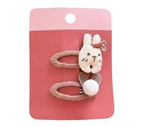 Lot de 2 pinces à cheveux en tissu, animaux mignons et mignons, mini accessoires pour cheveux faits à la main, lapin