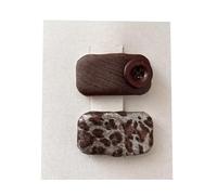 Lot de 2 pinces à cheveux en tissu, imprimé léopard, mignonnes et mignonnes, mini accessoires pour cheveux faits à la main