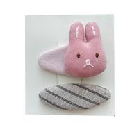 Lot de 2 pinces à cheveux en tissu, mignonnes et grises, mini accessoires pour cheveux faits à la main en forme de lapin