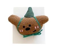 Lot de 2 pinces à cheveux en tissu, mignonnes et mignonnes faites à la main, mini chapeau haut-de-forme d'ours