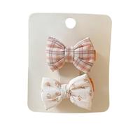 Lot de 2 pinces à cheveux en tissu, nœuds remplis de coton, mini accessoires pour cheveux faits à la main, orange