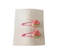 Lot de 2 pinces à cheveux, fruits colorés, mignons, jolis mini accessoires pour cheveux faits à la main pastèque