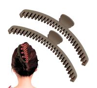 Lot de 2 pinces à cheveux givrées Hold Everything - Épingles à fines - Épingles à cheveux banane - Grandes barrettes - Accessoires de coiffure pour femme - Pour cheveux ondulés et bouclés