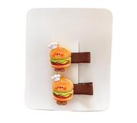 Lot de 2 pinces à cheveux, hamburgers gourmands amusants, jolis mini accessoires pour cheveux faits à la main Hambourg