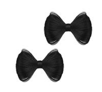 Lot de 2 pinces à cheveux noires avec nœud pour perruque, faux chignons, extensions de cheveux décoratives pour femmes et filles, postiches