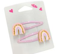 Lot de 2 pinces à cheveux pour filles Papillon et cupcake Paillettes Épingle à cheveux Dessin animé Accessoires de cheveux pour anniversaire d'enfant Fermetures légères