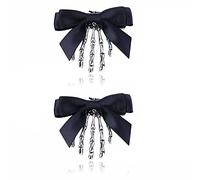 Lot de 2 pinces à cheveux squelette avec nœud pour Halloween et fête - Adorables épingles à cheveux en forme de tête de mort pour adolescentes et jeunes femmes, idéales pour le cosplay