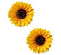 Lot de 2 pinces à cheveux tournesol jaune | Barrettes à cheveux en forme de fleur | Accessoires de vacances à la plage - Épingles à cheveux, pinces et barrettes