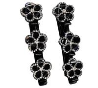 Lot De 2 Pinces à Cheveux TresséEs Scintillantes Avec Strass Double Couche Pour Femmes Et Filles