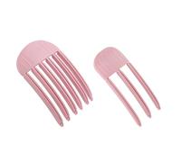 Lot de 2 pinces à cheveux volumineuses pour racines - Pinces invisibles pour frange moelleuse et coiffures de couronne haute, rehausseurs de volume (rose, prise en main antidérapante)