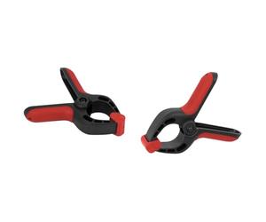 Lot de 2 Pinces à Coller - Longueur 120 mm - Pinces à Ressorts - Serre Joints pour Atelier - Outil de Fixation et Maintien - Outillage Manuel - Utilisation Universelle - Rouge et Noir - Kreator