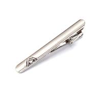 Lot de 2 pinces à cravate en métal argenté, parfaites pour les boucles de cravate de costume pour hommes, parfaites pour les accessoires d'affaires pour hommes.,6x0,6 cm