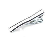 Lot de 2 pinces à cravate pour homme en acier inoxydable chromé, longueur 4 cm, unisexes, idéales pour les occasions formelles, décontractées et professionnelles.,4x0,6 cm