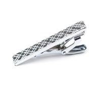 Lot de 2 pinces à cravate pour homme en acier inoxydable chromé, longueur 4 cm, unisexes, idéales pour les occasions formelles, décontractées et professionnelles.,4x0,6 cm