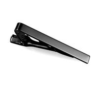 Lot de 2 pinces à cravate pour homme, en acier inoxydable doré et noir, accessoires de costume classiques et simples,55x6mm