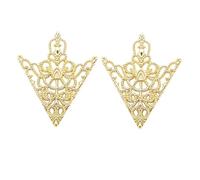 Lot de 2 pinces à cravate vintage, broches creuses en argent, or et bronze, parfaites pour les chemises, cravates et accessoires de costume pour hommes