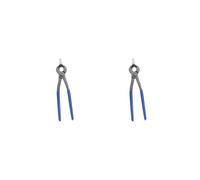 Lot de 2 pinces à cuir à tête droite réglable pour sac de ceinture et portefeuille Pince plate D Type D