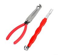 Lot de 2 pinces à déconnexion électrique en acier au carbone - Pince à circlips à dégagement rapide - Mâchoires réglables - Poignée antidérapante pour retrait de connecteur de faisceau de câblage