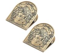 Lot de 2 pinces à documents antiques multi-usages pour marque-pages - Clips décoratifs pour scrapbooking - Pour ordinateur portable, journal, planificateur, accessoires de bureau artistiques