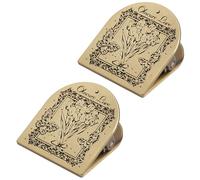 Lot de 2 pinces à documents antiques multi-usages pour marque-pages - Clips décoratifs pour scrapbooking - Clips métalliques rétro pour carnet de notes, journal, planificateur