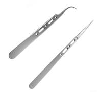 Lot de 2 pinces à épiler électroniques en métal anti-magnétique pour un | Serrage précis, manipulation stable des copeaux, sécurité anti-magnétique, pour une construction métallique durable, lot de 2