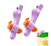 Lot de 2 pinces à frites réutilisables avec becs verseurs | Clips de cuisine en forme de bouche de canard pour cuisine, maison, garde-manger, réfrigérateur, farine liquide, organisation