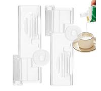 Lot de 2 pinces à lait en carton, clips d'étanchéité à lait étanches, 7,5 x 2,7 x 1,3 cm, liquide rotatif à 180°, rangement de cuisine, scellant pour sacs alimentaires pour la prévention des fuites