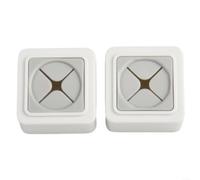 Lot de 2 pinces à linge à pousser avec dos, cintres de rangement pour cuisine et salle de bain, installation sans perçage nécessaire (carré)