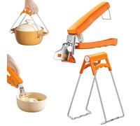 Lot de 2 pinces à plaque chauffante pour déplacer les assiettes chaudes, bols, pizza, friteuses, four à micro-ondes avec nourriture (orange)