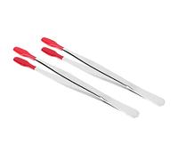 Lot de 2 pinces à pointe en caoutchouc, pinces de précision en silicone PVC, pinces pour travaux manuels industriels de laboratoire, outil, rouge