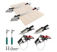 Lot de 2 pinces à pression à quatre voies pour le travail du bois, hauteur réglable de 12 à 100 mm, fixation en alliage d'aluminium et acier inoxydable pour panneaux plats, assemblage d'armoires et