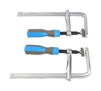 Lot de 2 pinces à queue d'aronde pour le travail du bois sur rail | Gabarit de fixation à rainure en métal de 160 x 60 mm avec bras coulissant renforcé | Pinces stables chromées pour la construction