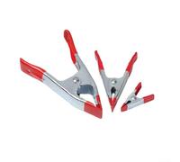 Lot de 2 pinces à ressort en métal avec coussinets en caoutchouc, clips en forme de A de 6,1 cm pour le travail du bois, la suspension de fond de photographie et la tenue de feuilles en plastique