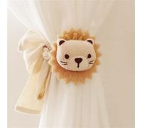 Lot de 2 pinces à rideaux en corde - Motif ours de dessin animé - Embrasse de rideau - Anneaux pour décoration de chambre d'enfant (lion)