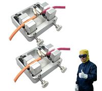 Lot de 2 pinces à souder en aluminium lourd, mâchoires de serrage résistantes à la chaleur, support mains libres pour fils et connecteurs, support de soudure stable pour un travail précis et sûr