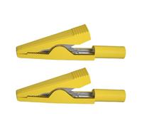 Lot de 2 pinces alligators haute conductivité avec connecteur banane de 2 mm - Polyvalent pour la formation éducative et les équipements de test d'ingénierie électronique