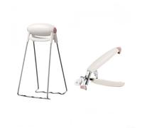 Lot de 2 pinces antidérapantes résistantes à la chaleur pour la manipulation d'ustensiles de cuisine chauds à partir de micro-ondes, fours, grils, cuisinières électriques et autocuiseurs (rose)