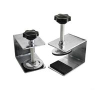 Lot de 2 pinces avant de tiroir en acier avec poignée réglable pour différentes épaisseurs de panneau dans les armoires résidentielles et commerciales