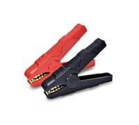 Lot de 2 pinces batterie 500 A, câbles démarrage robustes à pince crocodile 140 mm avec isolation rouge et noire