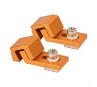 Lot de 2 pinces CNC en aluminium pour 3018 Pro Max : fixation de serrage latérale à profil bas pour le travail du bois, fraisage, gravure - Or 55 x 22 mm (2 pièces)