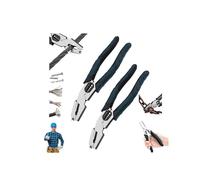 Lot de 2 pinces coupantes multifonctions 9 en 1 de qualité industrielle, extracteur d'ongles/coupe-fil/dénudeuse/pince à sertir, outil de coupe professionnel pour réparation à domicile