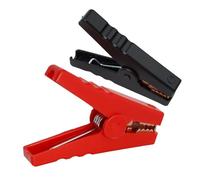 Lot de 2 pinces crocodiles 100 A pour voiture - 2 pinces crocodiles 100 A - Convient pour la maison et pratique à utiliser - Connexion rapide et facile - Grande taille, poids léger, dents tranchantes
