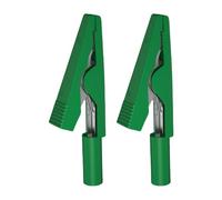 Lot de 2 pinces crocodiles à haute conductivité avec connecteur banane de 2 mm, polyvalent, pour la formation éducative et l'équipement de test d'ingénierie électronique
