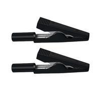 Lot de 2 pinces crocodiles à haute conductivité avec connecteur banane de 2 mm, polyvalent, pour la formation éducative et l'équipement de test d'ingénierie électronique