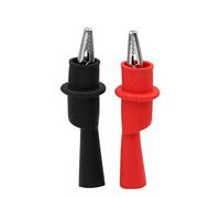 Lot de 2 pinces crocodiles isolées à pousser pour tests électriques faciles à utiliser