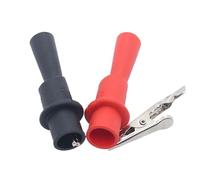 Lot de 2 pinces crocodiles pour tests électriques - Pinces crocodiles - Pinces crocodiles - Sondes électriques - Pinces crocodiles - Sondes de test électriques