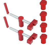 Lot de 2 pinces de bureau, accessoires d'établi multifonctions pour le travail du bois, outil de fixation rapide avec construction robuste en alliage d'aluminium pour les amateurs de bricolage (F)